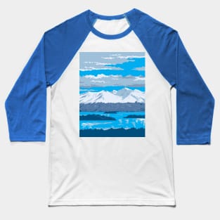 Chigmit Mountains in Lake Clark National Park in Alaska WPA Poster Art Baseball T-Shirt